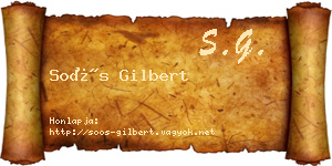 Soós Gilbert névjegykártya