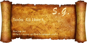 Soós Gilbert névjegykártya