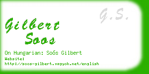 gilbert soos business card